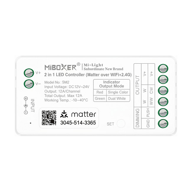 LED Controller S-Serie 2in1 (Dual White/Dim) DC12/24V *Milight/Miboxer* Beleuchtung