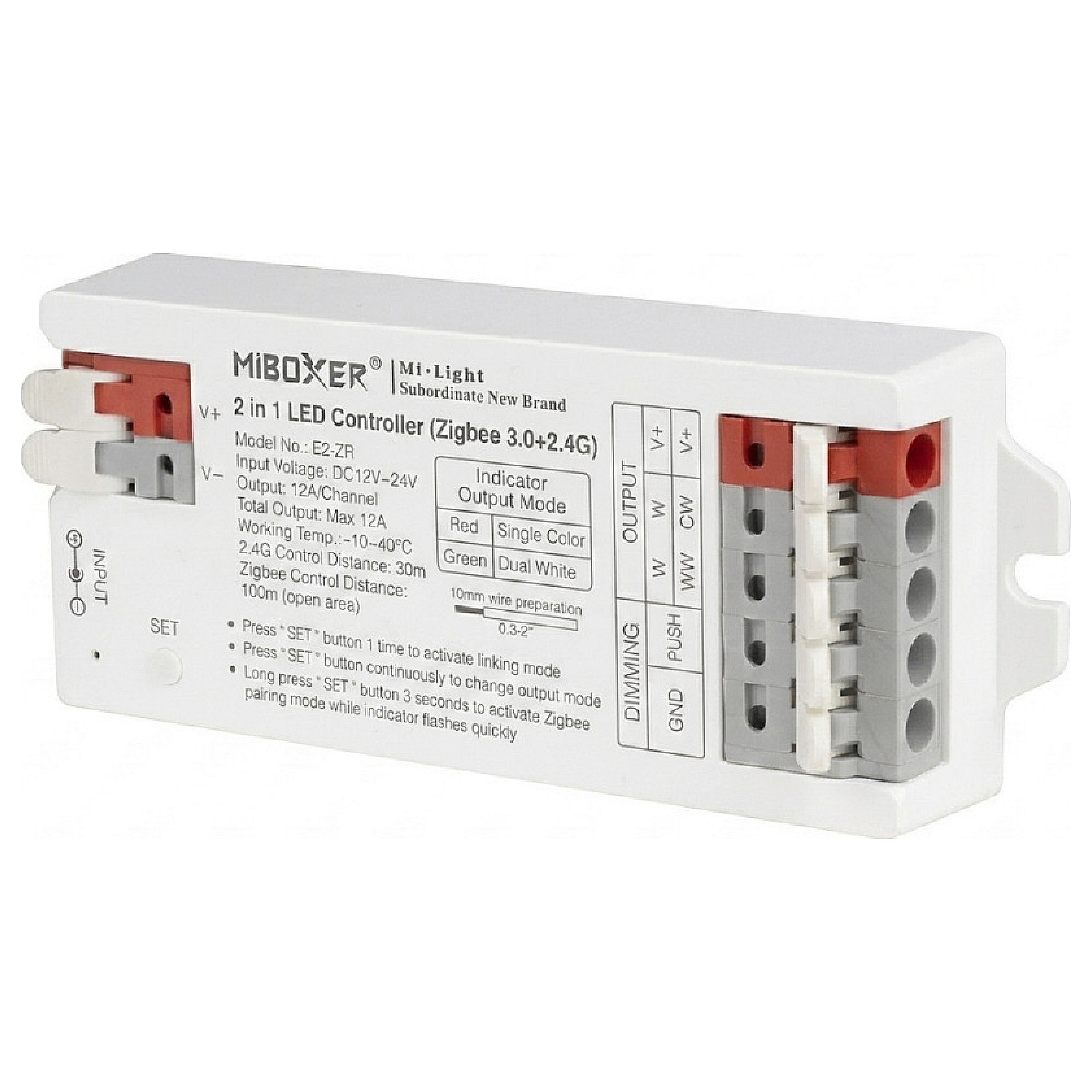 LED Controller E-Serie 2in1 Single colour/dual white (CCT) Zigbee3.0/2.4G *Milight/Miboxer* Beleuchtung