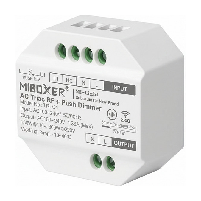 LED Dimmer Controller AC TRIAC RF+Push *Milight/Miboxer* Beleuchtung