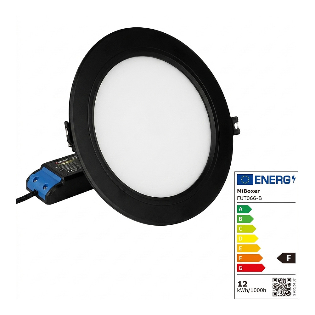 LED Panel Rund 12W RGB-WW mit Funk und WLAN schwarz*Milight/Miboxer* Beleuchtung