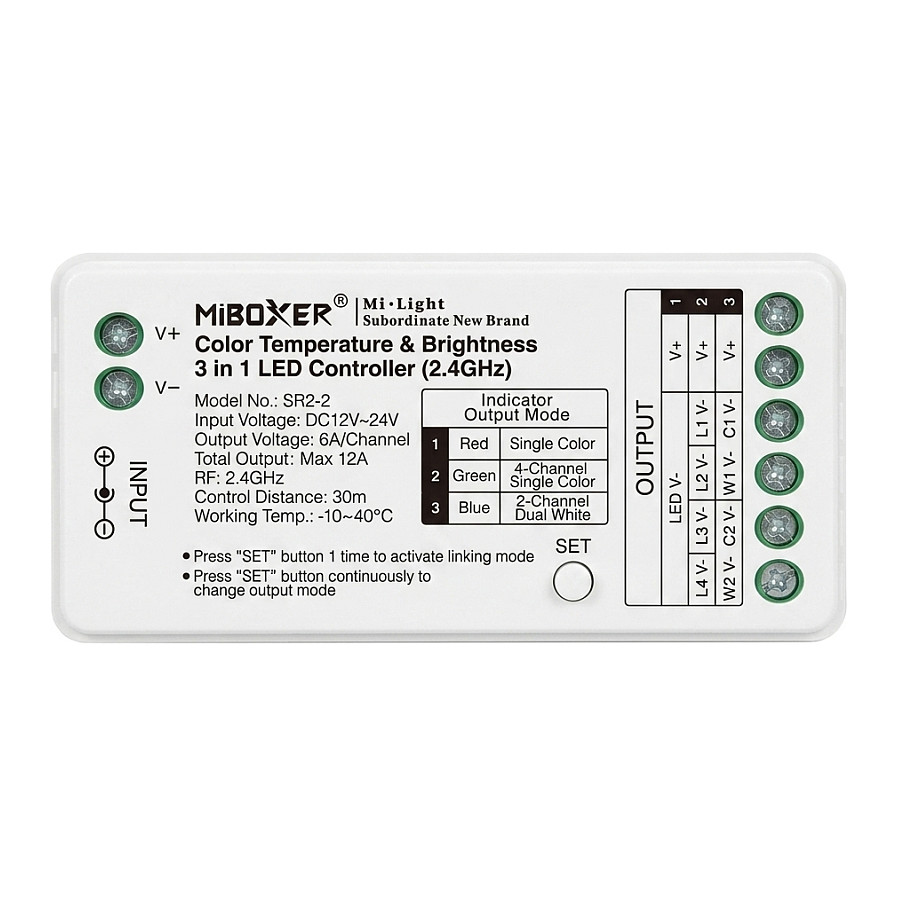 LED Controller 3in1 (Single+CCT) DC12/24V 2,4G *Milight/Miboxer* Beleuchtung