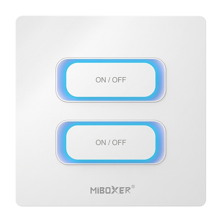 LED Fernbedienung 2 Gang Smart Switch Wifi + 2,4GHz Bewegungssensor + Dimm *Milight/Miboxer* (w) Beleuchtung