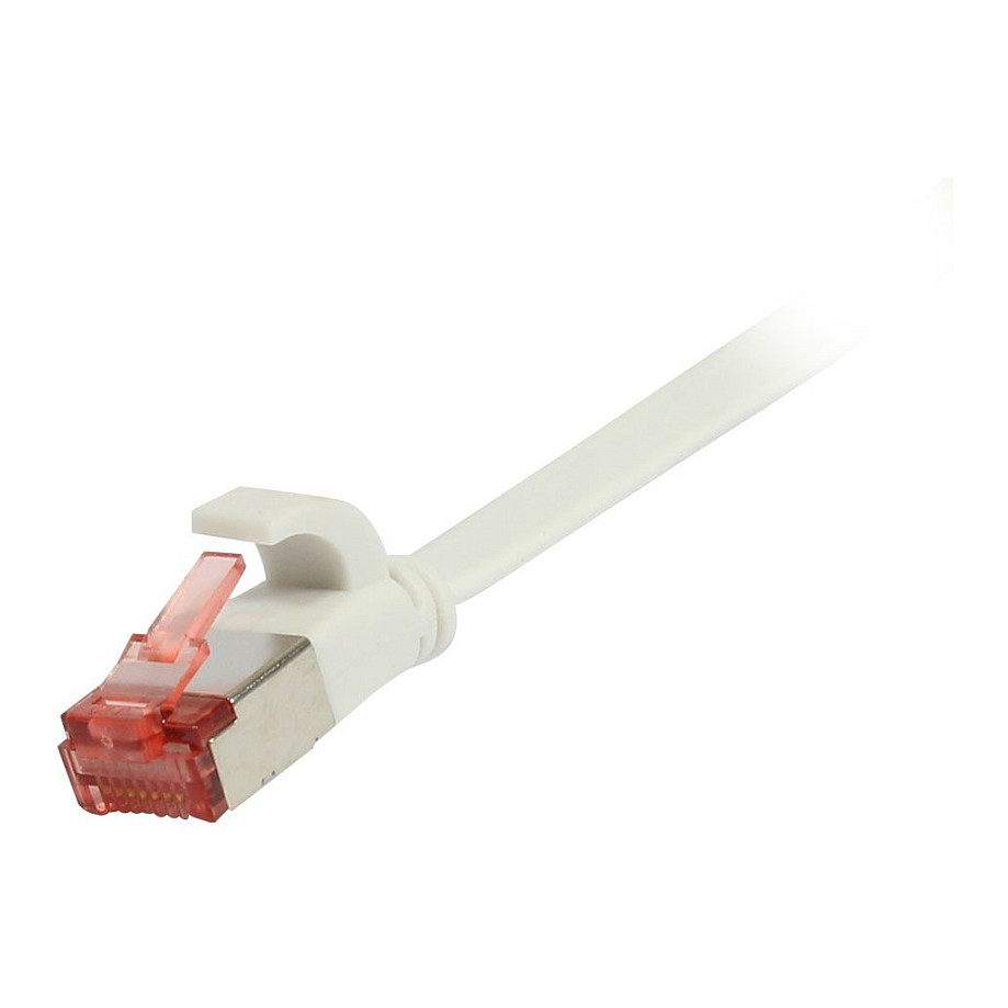 Synergy21 Patchkabel RJ45, CAT6 250Mhz, 0,5m weiss, FTP(U/FTP), TPE(Superflex), Flach,