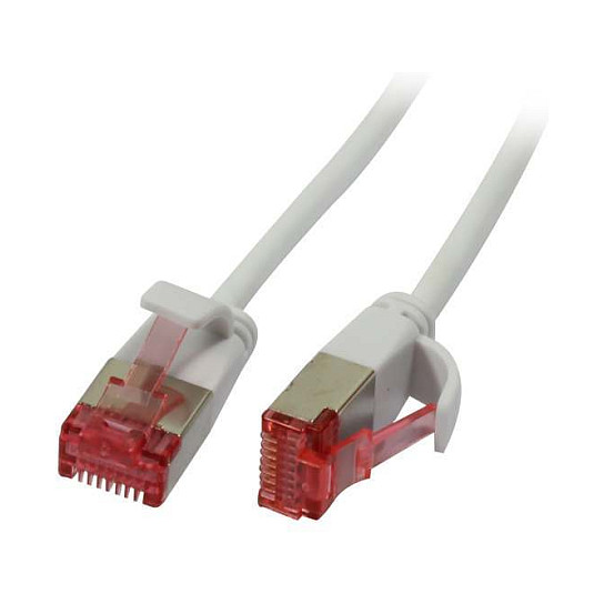 Synergy21 Patchkabel RJ45, CAT6 250Mhz, 0,15m weiss, U/FTP, slimline rund d=3,6mm, Netzwerk