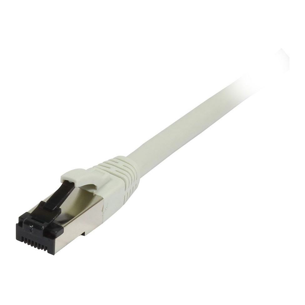 Synergy21 Patchkabel RJ45, CAT8.1 2000Mhz, 0,25m, grau, S-STP(S/FTP), TPE(Ultra SuperFlex), AWG26, Netzwerk