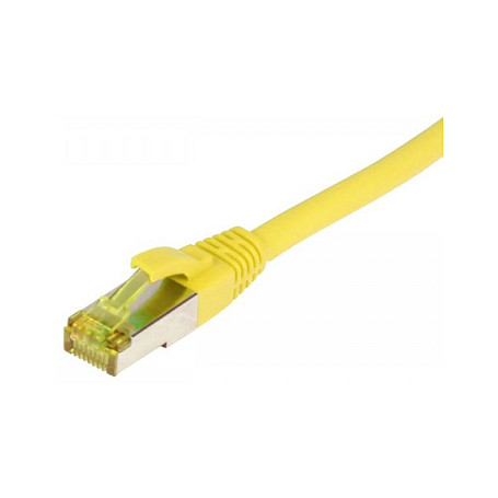 Synergy21 Patchkabel RJ45, CAT6A 500Mhz, 0,15m, gelb, S-STP(S/FTP), TPE/LSZH(Ultraflex), AWG26, mit CAT7 Rohkabel, Netzwerk