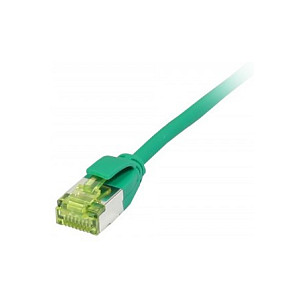 Synergy21 Patchkabel RJ45, CAT6A 500Mhz, 0,25m, grün, U/FTP, slimline rund d=3,8mm, TPE/LSZH(Superflex), AWG32, mit CAT7 Rohkabel, Netzwerk