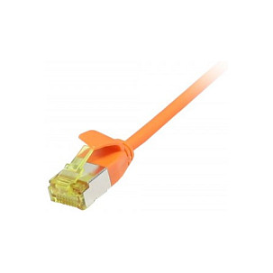 Synergy21 Patchkabel RJ45, CAT6A 500Mhz, 0,15m, orange, U/FTP, slimline rund d=3,8mm, TPE/LSZH(Superflex), AWG32, mit CAT7 Rohkabel, Netzwerk