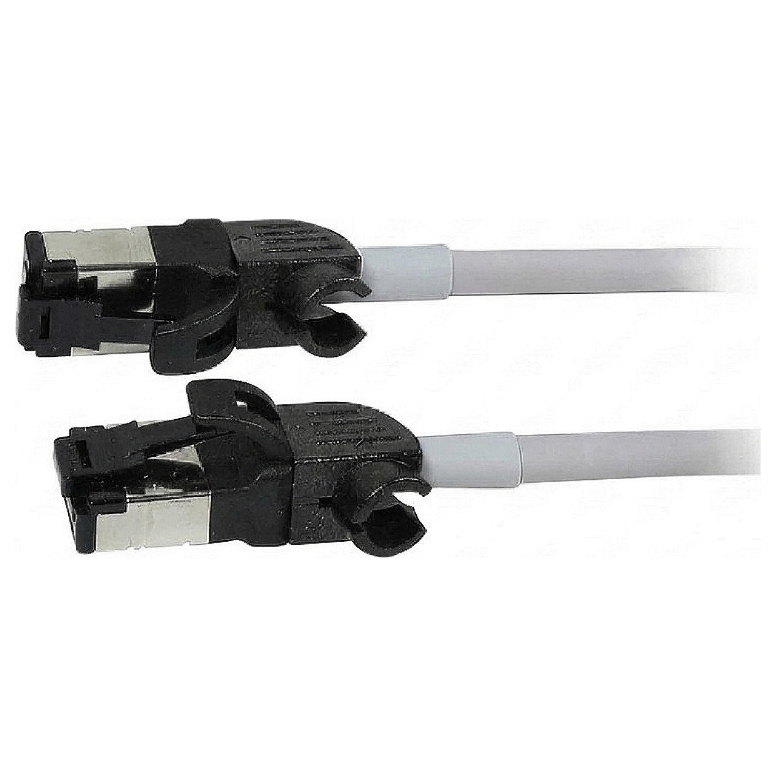 Synergy21 Patchkabel RJ45, CAT6A 500Mhz, 1,0m, grau, S/FTP, slimline rund d=4,5mm, TPE/LSZH(Superflex), AWG28, mit CAT7 Rohk., drehbarer Stecker, Netzwerk