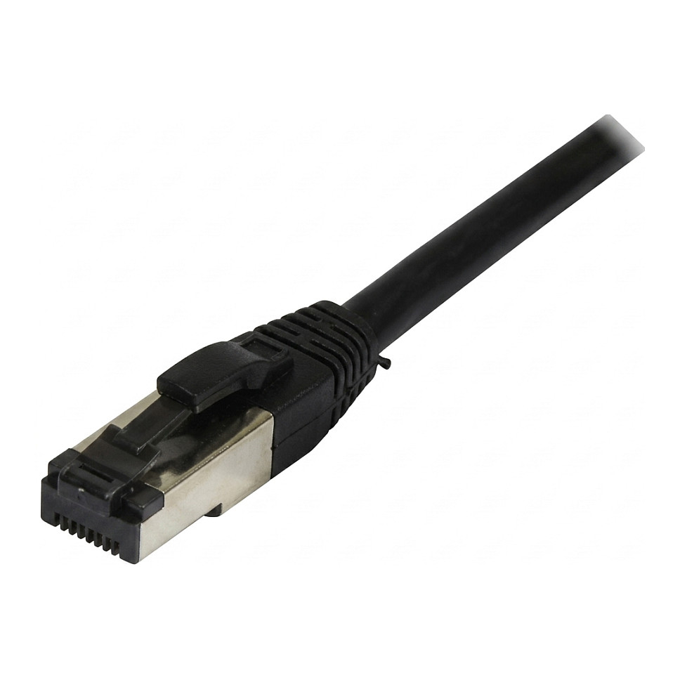 Synergy21 Patchkabel RJ45, CAT8.1 2000Mhz, 0,25m, schwarz, S-STP(S/FTP), TPE/LSZH(SuperFlex), AWG26, Netzwerk