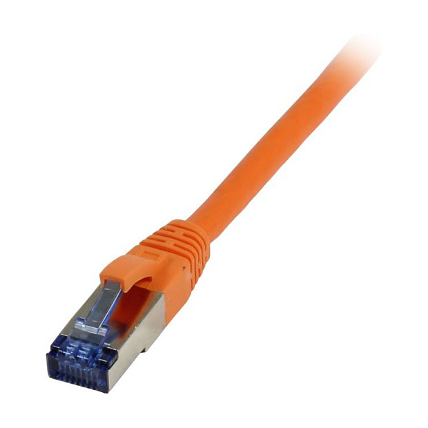 Synergy21 Patchkabel RJ45, CAT6A 500Mhz, 0,15m, orange, S-STP(S/FTP), TPE/LSZH(Superflex), AWG26, Netzwerk