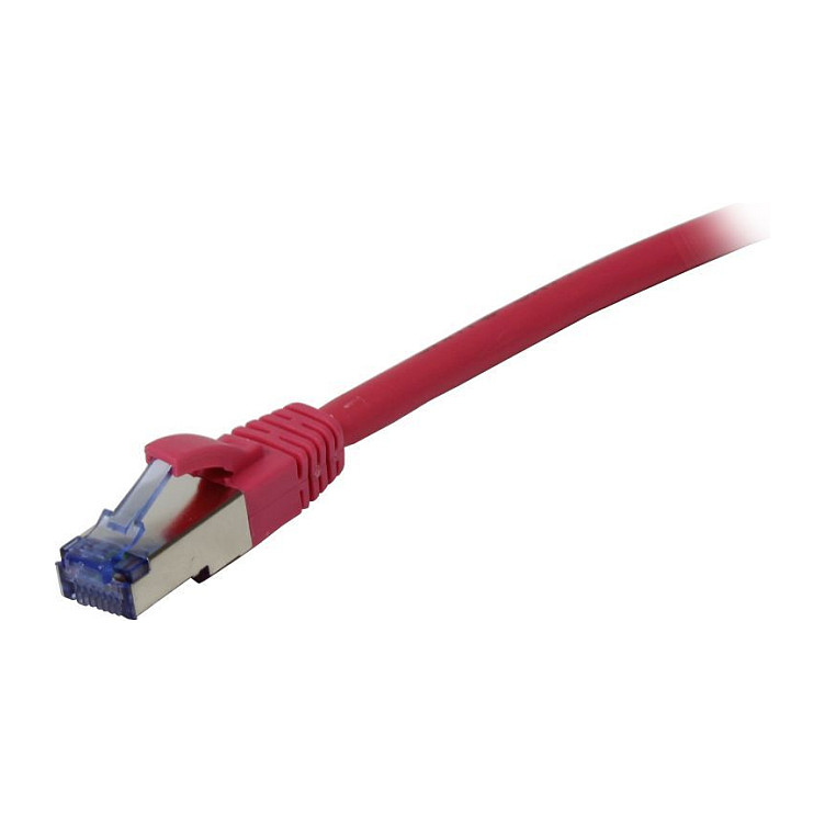 Synergy21 Patchkabel RJ45, CAT6A 500Mhz, 5m, pink, S-STP(S/FTP), Komponent getestet(GHMT certified), AWG26, Netzwerk