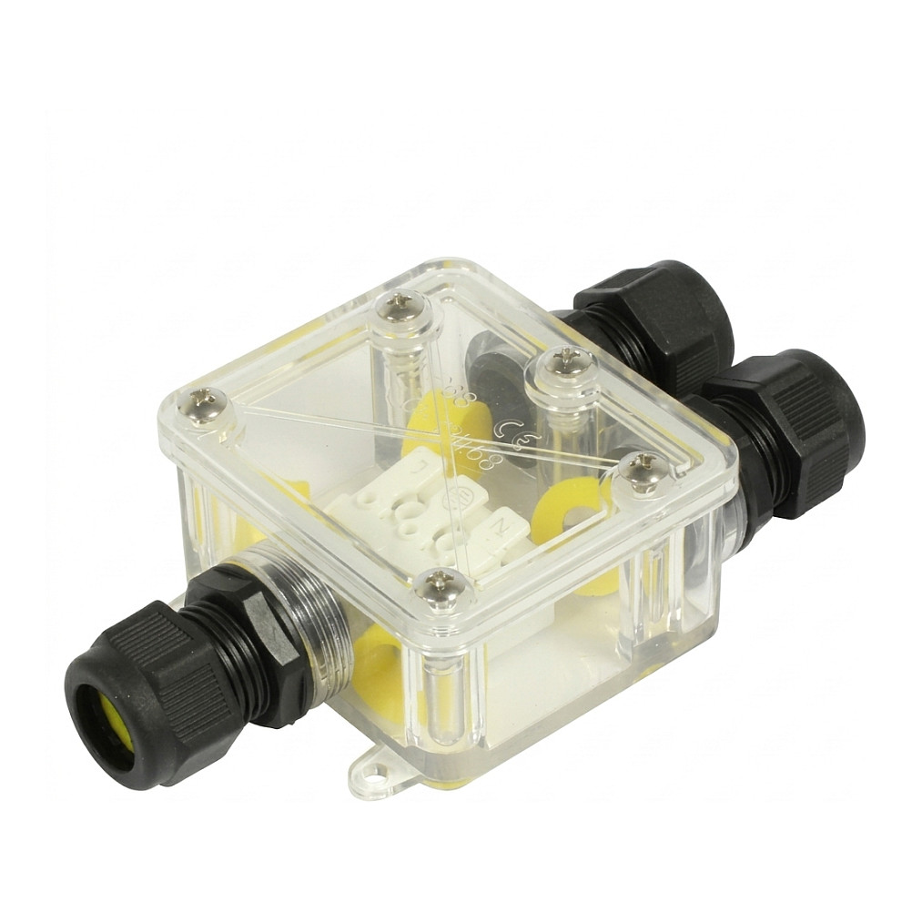 Synergy21 Outdoor Kabelverbinder IP68 Box 3 Ports transparent
