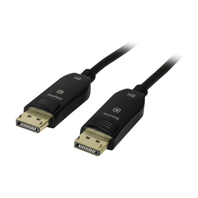 Synergy21 Kabel Video DisplayPort 2.0, ST/ST, 20m, AOC(Aktives Optisches Kabel), UHD 8K*4K 7680Ã—4320@60Hz Display