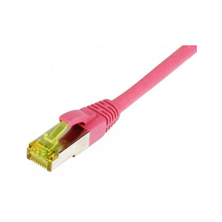 Synergy21 Patchkabel RJ45, CAT6A 500Mhz, 3m, magenta, S-STP(S/FTP), TPE/LSZH(Ultraflex), AWG26, mit CAT7 Rohkabel, Netzwerk