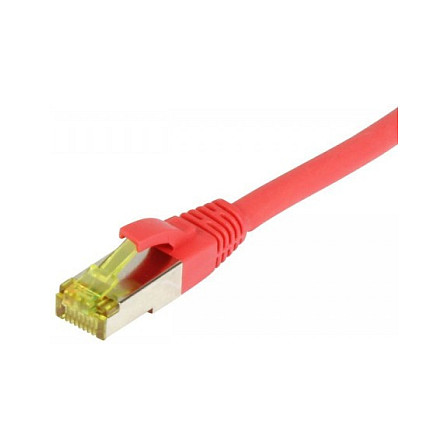 Synergy21 Patchkabel RJ45, CAT6A 500Mhz, 0,5m, rot, S-STP(S/FTP), TPE/LSZH(Ultraflex), AWG26, mit CAT7 Rohkabel, Netzwerk