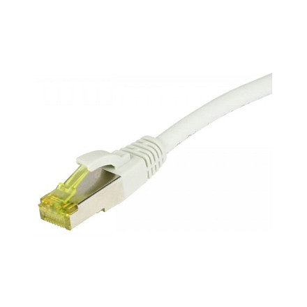 Synergy21 Patchkabel RJ45, CAT6A 500Mhz, 0,5m, weiss, S-STP(S/FTP), TPE/LSZH(Ultraflex), AWG26, mit CAT7 Rohkabel, Netzwerk
