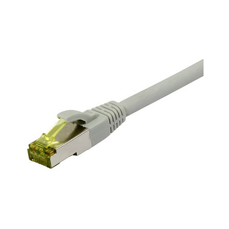 Synergy21 Patchkabel RJ45, CAT6A 500Mhz, 0,15m, grau, S-STP(S/FTP), TPE/LSZH(Ultraflex), AWG26, mit CAT7 Rohkabel,