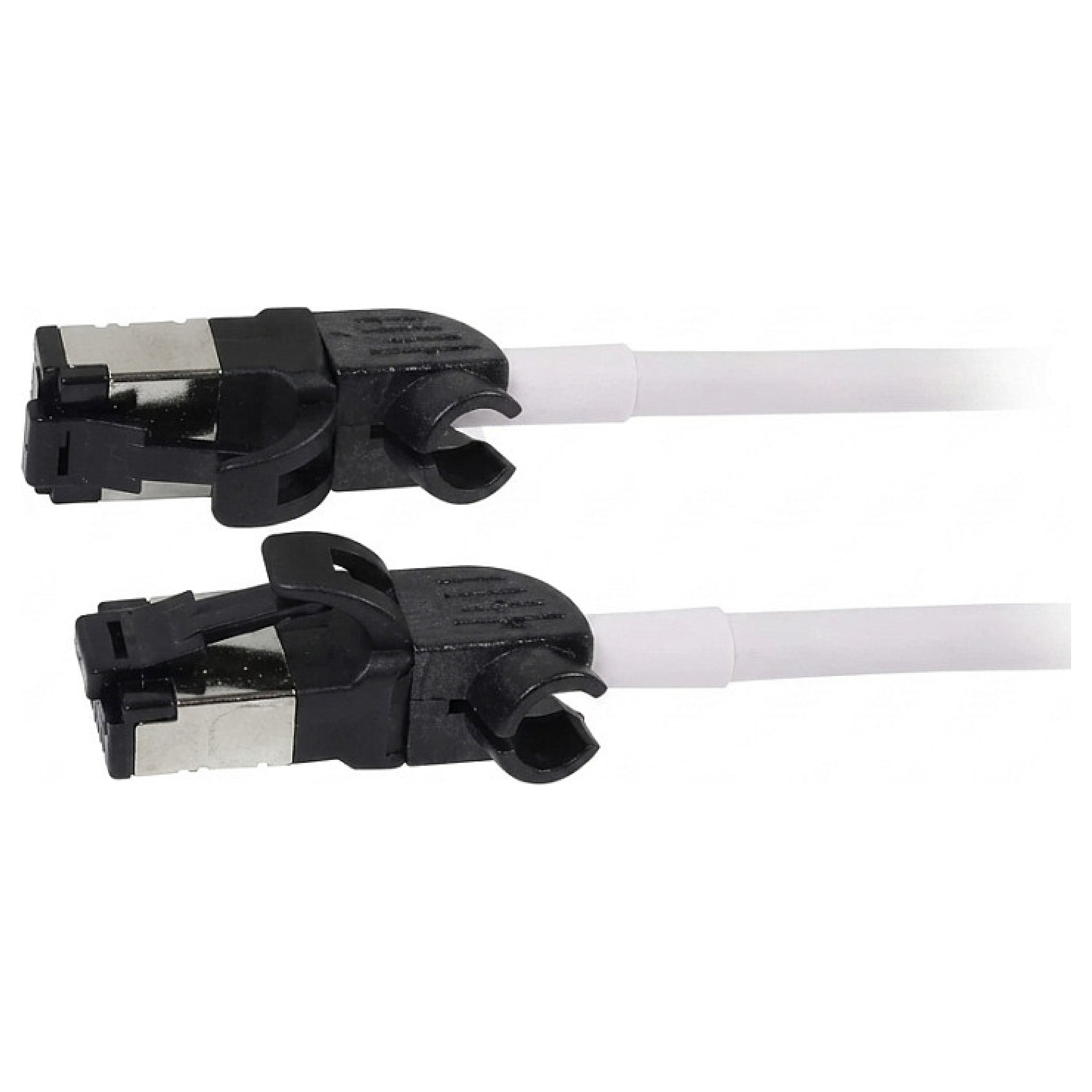 Synergy21 Patchkabel RJ45, CAT6A 500Mhz, 5m, weiss, S/FTP, slimline rund d=4,5mm, TPE/LSZH(Superflex), AWG28, mit CAT7 Rohk., drehbarer Stecker, Netzwerk