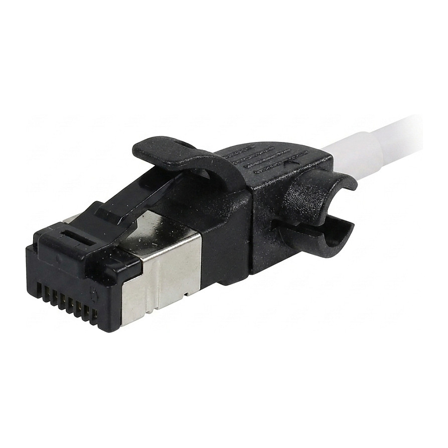 Synergy21 Patchkabel RJ45, CAT6A 500Mhz, 7,5m, weiss, S/FTP, slimline rund d=4,5mm, TPE/LSZH(Superflex), AWG28, mit CAT7 Rohk., drehbarer Stecker, Netzwerk