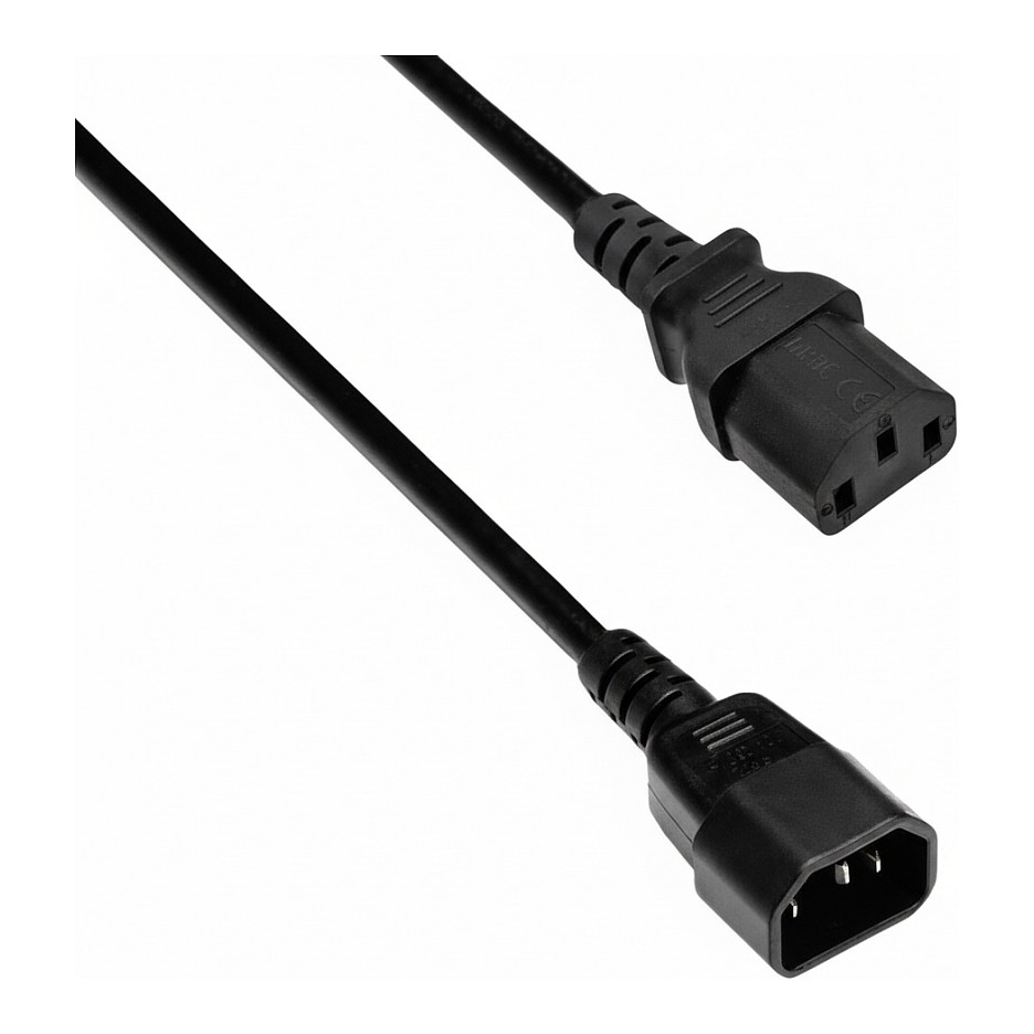 Synergy21 Netzkabel 230V Kaltgeräte IEC-C13(Buchse)/Kaltgeräte IEC-C14(Stecker), 5m Computer