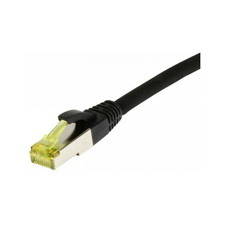 Synergy21 Patchkabel RJ45, CAT6A 500Mhz, 0,5m, schwarz, S-STP(S/FTP), TPE/LSZH(Ultraflex), AWG26, mit CAT7 Rohkabel, Netzwerk