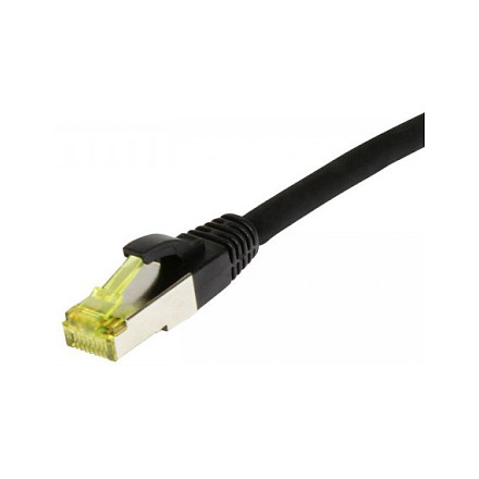 Synergy21 Patchkabel RJ45, CAT6A 500Mhz, 1,5m, schwarz, S-STP(S/FTP), TPE/LSZH(Ultraflex), AWG26, mit CAT7 Rohkabel, Netzwerk