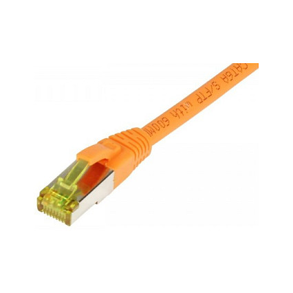 Synergy21 Patchkabel RJ45, CAT6A 500Mhz, 7,5m, orange, S-STP(S/FTP), TPE/LSZH(Ultraflex), AWG26, mit CAT7 Rohkabel,