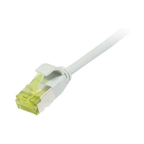 Synergy21 Patchkabel RJ45, CAT6A 500Mhz, 3m, grau, U/FTP, slimline rund d=3,8mm, TPE/LSZH(Superflex), AWG32, mit CAT7 Rohkabel, Netzwerk