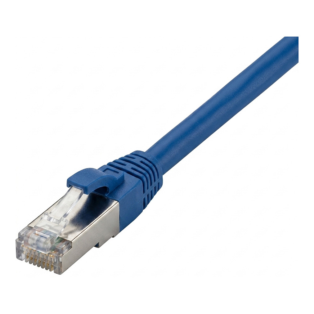 Synergy21 Patchkabel RJ45, CAT8.1 2000Mhz, 1,0m, blau, S-STP(S/FTP), TPE/LSZH(SuperFlex), AWG26, Netzwerk