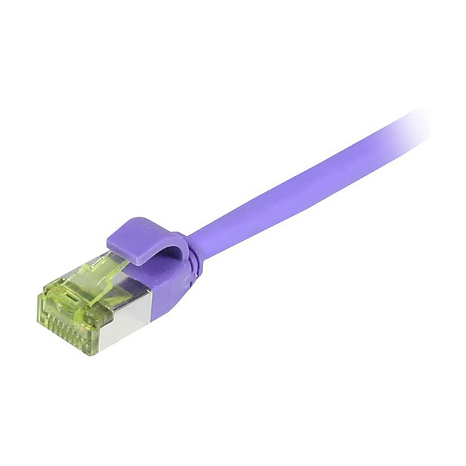 Synergy21 Patchkabel RJ45, CAT6A 500Mhz, 1,5m, lila, S-STP(S/FTP), slimline rund d=4,5mm, TPE/LSZH(Superflex), AWG28, mit CAT7 Rohkabel, Netzwerk