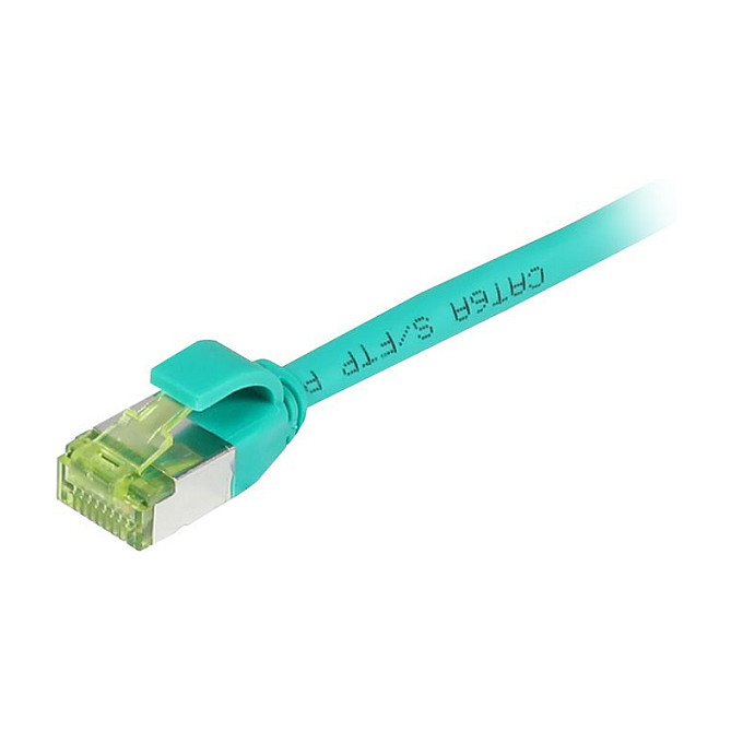 Synergy21 Patchkabel RJ45, CAT6A 500Mhz, 0,25m, grün, S-STP(S/FTP), slimline rund d=4,5mm, TPE/LSZH(Superflex), AWG28, mit CAT7 Rohkabel, Netzwerk