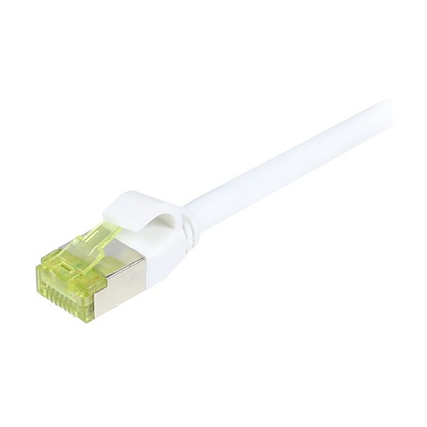 Synergy21 Patchkabel RJ45, CAT6A 500Mhz, 10m, weiss, S-STP(S/FTP), slimline rund d=4,5mm, TPE/LSZH(Superflex), AWG28, mit CAT7 Rohkabel,