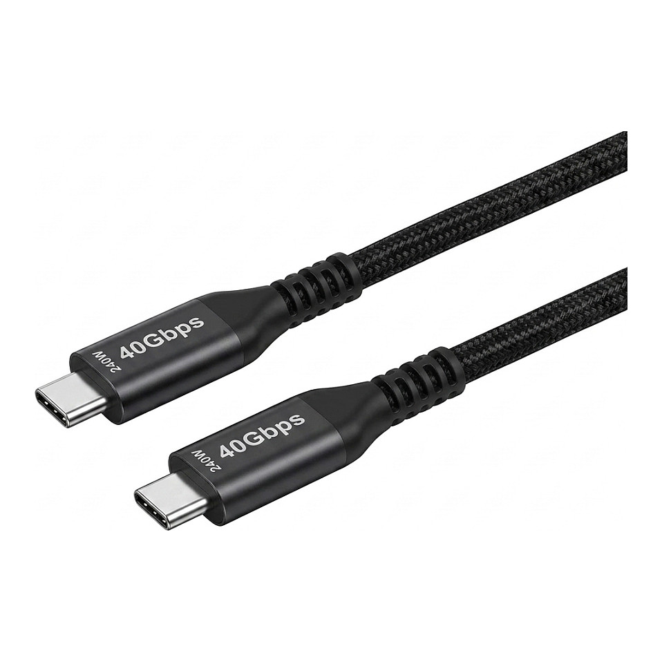 Synergy21 Kabel USB 4.0 C St> 1.5m schwarz Textil 40G/5A 240W Gen - Kabel - Digital/Daten (S215316) USB