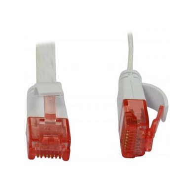 Synergy21 Patchkabel RJ45, CAT6 250Mhz, 3m weiss, UTP(U/UTP), PVC, Flach Netzwerk