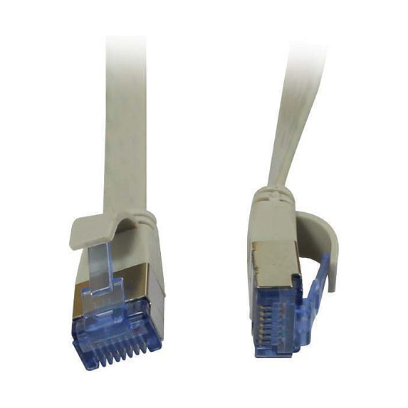 Synergy21 Patchkabel RJ45, CAT6A 500Mhz, 1,5m, grau, U/FTP, flach, AWG32, Netzwerk