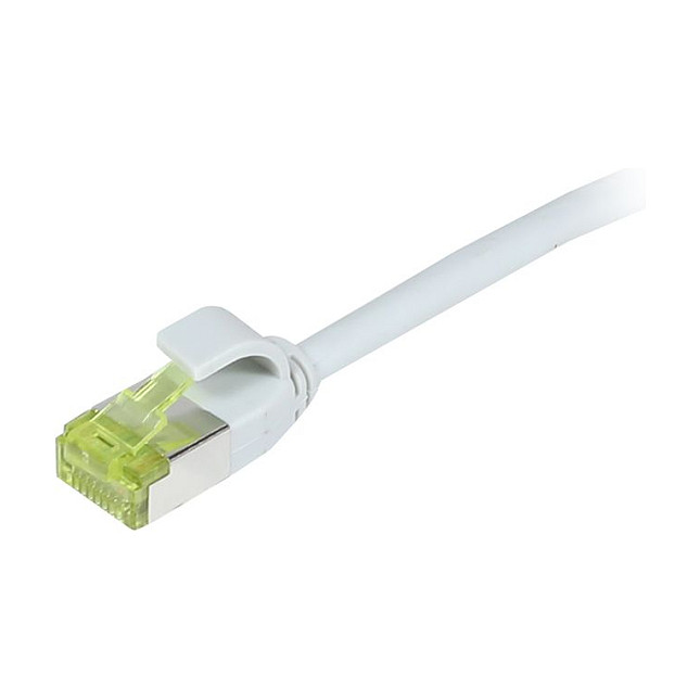 Synergy21 Patchkabel RJ45, CAT6A 500Mhz, 5m, grau, S-STP(S/FTP), slimline rund d=4,5mm, TPE/LSZH(Superflex), AWG28, mit CAT7 Rohkabel,
