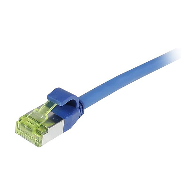 Synergy21 Patchkabel RJ45, CAT6A 500Mhz, 5m, blau, S-STP(S/FTP), slimline rund d=4,5mm, TPE/LSZH(Superflex), AWG28, mit CAT7 Rohkabel,