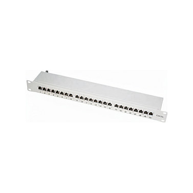 Synergy21 Patch Panel 24xTP, CAT6A, 500Mhz, 19, Lichtgrau LSA Netzwerk