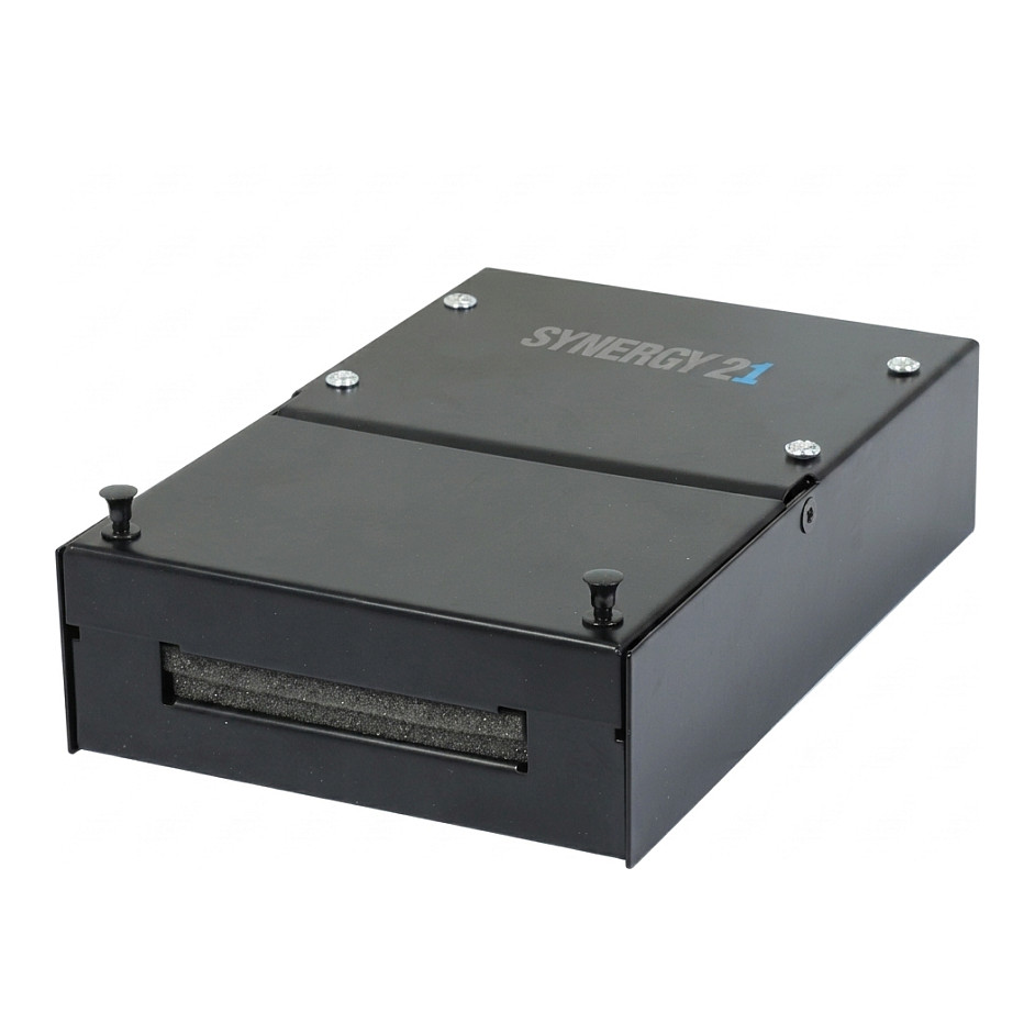 Synergy21 Keystone, Modulträger, Patchpanel für 4x TP-Modul, Aufputz, Metallklappbox(Consolidation Point Box), Schwarz
