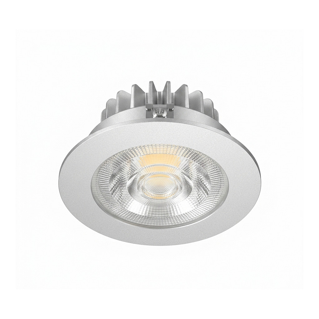 Synergy 21 LED Deckeneinbauspot Helios silber, rund, warmweiß Beleuchtung