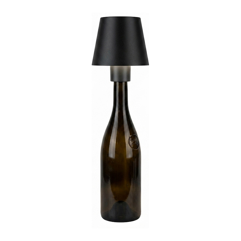 Synergy 21 LED Tischleuchte Akku für Flaschen, outdoor IP54, Touch Switch dimmbar, schwarz Beleuchtung