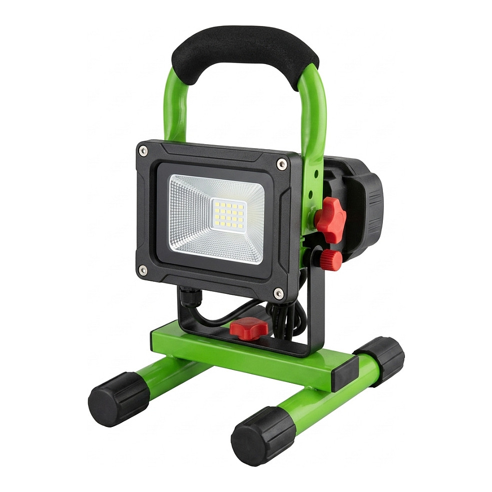 Synergy 21 LED AKKU Baustrahler 10W grün/kaltweiß slider Beleuchtung