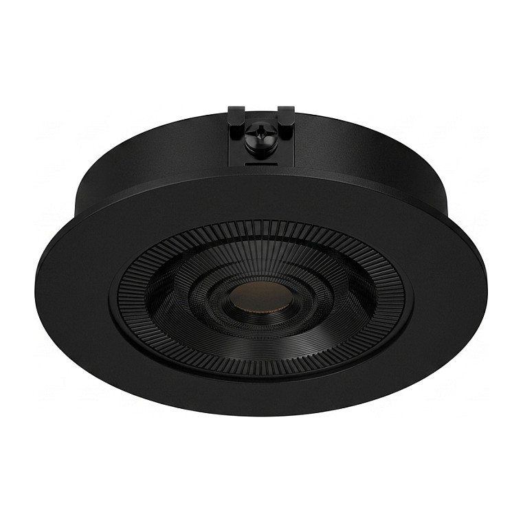 Synergy 21 LED Deckeneinbauspot Helios schwarz, rund, warmweiß Beleuchtung