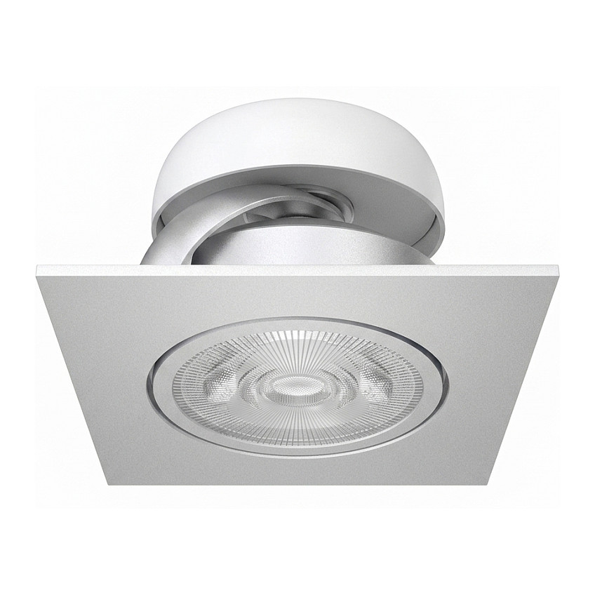 Synergy 21 LED Deckeneinbauspot Helios silber, quadratisch+schwenkbar, warmweiß Beleuchtung