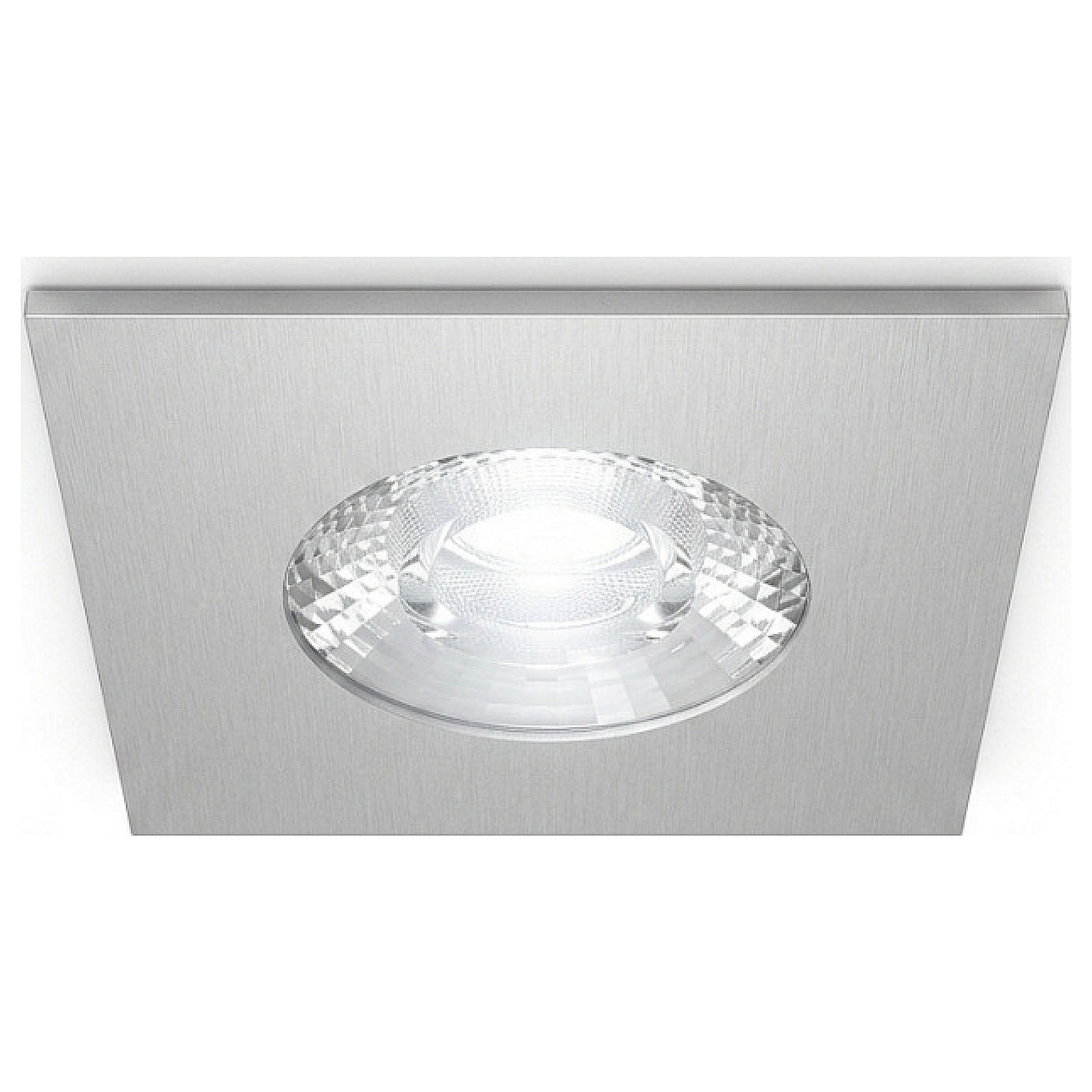 Synergy 21 LED Deckeneinbauspot Helios silber, quadratisch, neutralweiß Beleuchtung