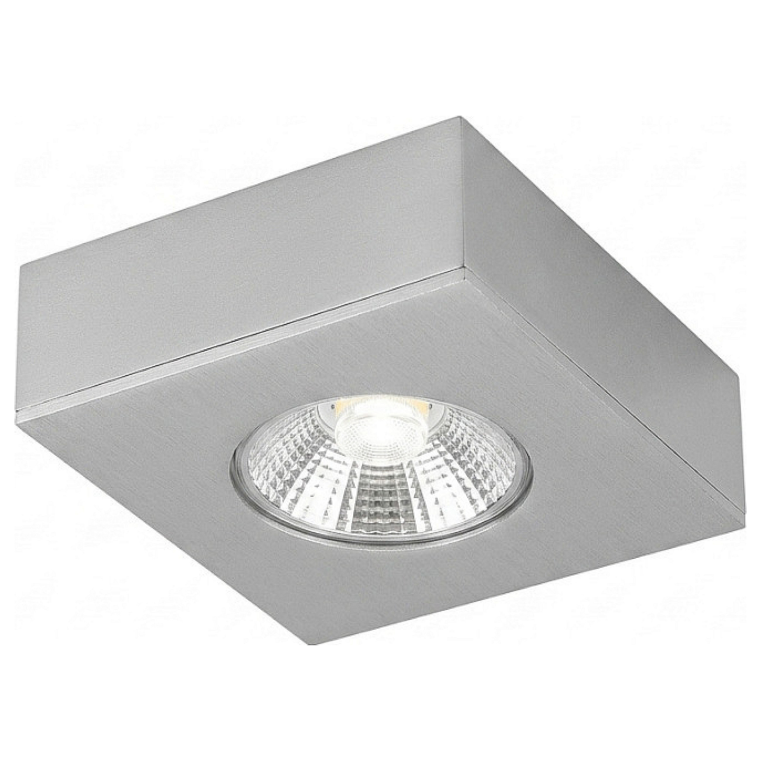 Synergy 21 LED Deckeneinbauspot Helios silber, quadratisch, Aufputzrahmen Beleuchtung