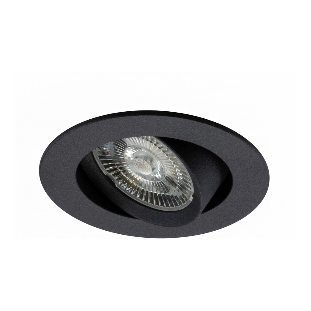 Synergy 21 LED Deckeneinbauspot Helios schwarz, rund+schwenkbar, warmweiß Beleuchtung