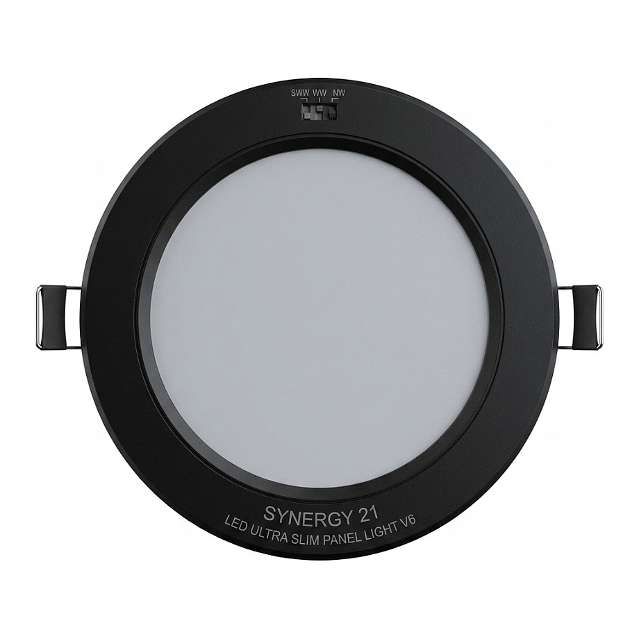 Synergy 21 LED Ultra Slim LED Panel Light V6 6W SWW/WW/NW (3CCT) Schwarz 24V Beleuchtung