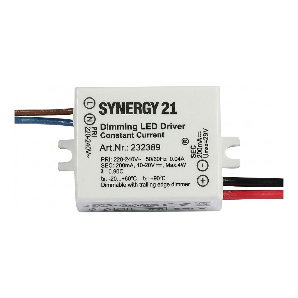 Synergy 21 LED Deckeneinbauspot Helios Netzteil TRIAC dimmbar Beleuchtung